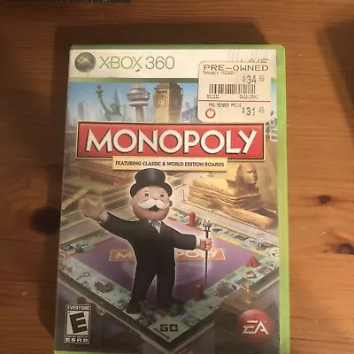 MONOPOLY STREETS Game Complete In Case W/ Manual For Microsoft XBOX 360 • $12.99