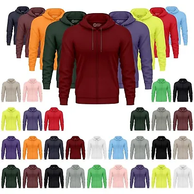 Mens Hoodies Zip Up Long Sleeve  Fleece Hooded Sweatshirt For Men With Pockets • £15.14
