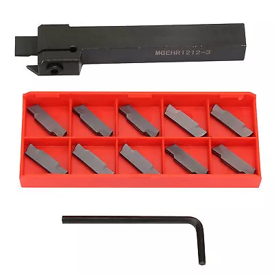 12*12mm 1212-3 Lathe Cut-Off Grooving Parting Tool Holder With 10pcs MGMN300 • $16.86