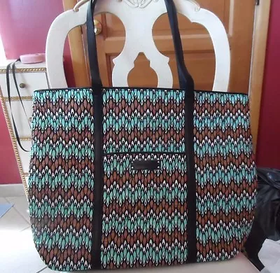 Vera Bradley Trimmed Vera  XL Tote In Sierra Stream • $50