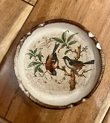 Vintage Decorative Trinket Dresser Dish Wood 3.5   • $11.90