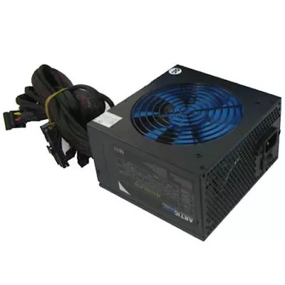 Artic 750W Black ATX Gaming PC 2x6+2Pin PCIe PSU Power Supply 120mm Blue • £41.99