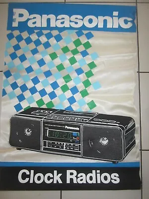 Vintage  Panasonic Advertising Wall Hanging Banner Clock Radio • $26.50