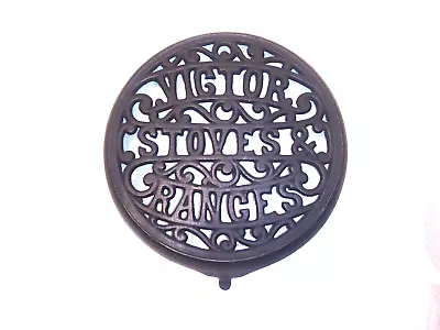 Antique Stove Victor Stoves And Ranges Cast Iron Ornate Swing Trivet • $39.99