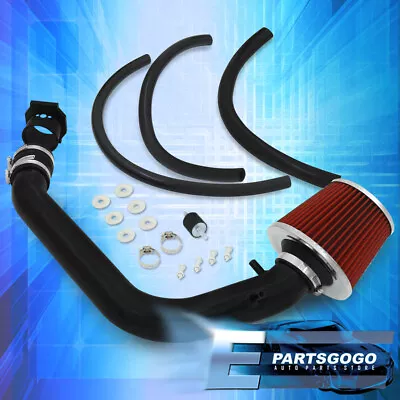 For 95-98 Nissan 240SX S14 2.4L DOHC Black Aluminum Pipe Cold Air Intake System • $46.99