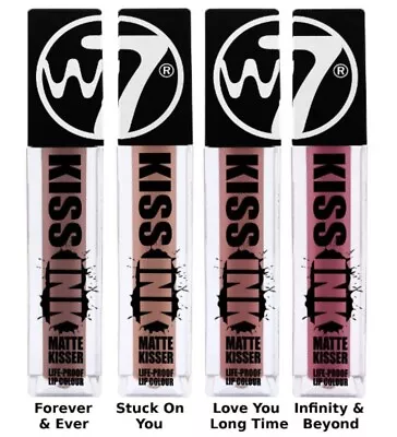 W7 Kiss Ink Matte/  Waterproof -Lip Colour - Please Choose Shade • £5.75