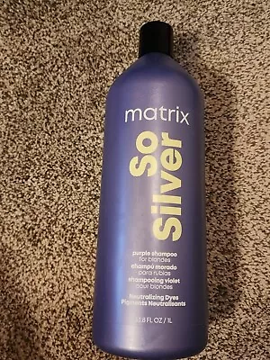 MATRIX TOTAL RESULTS SO SILVER COLOR OBSESSED SHAMPOO 33.8 Fl.OZ / 1L • $39.75