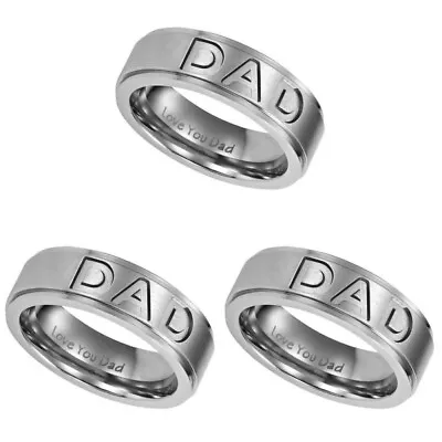 3 PCS Men For Stainless Steel Men’s Love You Dad Fathers Day • £7.58