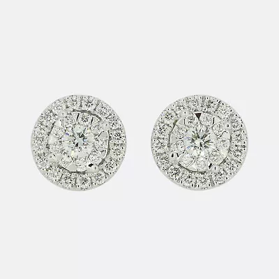 Mappin & Webb 0.30 Carat Diamond Halo Stud Earrings - 18ct White Gold • £2475