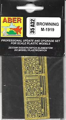 Aber Browning M-1919 Photoetched Detail Set 35A32 • $10.95