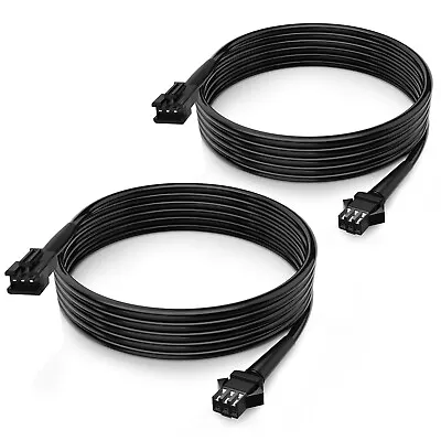 MICTUNING 2pcs Flat 3-Pin Extension Cable Wire For Y1 RGB+IC Led Rock Lights Kit • $13.51