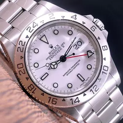 Rolex Explorer II White Automatic 40mm GMT Watch 16570 • $6950