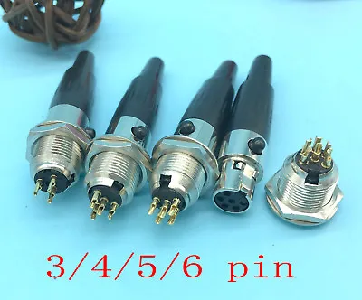 2pin 3pin 4pin 5pin 6pin Mini XLR Audio Plug Socket Microphone Connector Adapter • $159