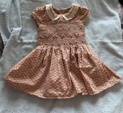 Next Baby Girl Multicoloured Smocked & Embroidered Dress In Age 12-18 Months • £6.50