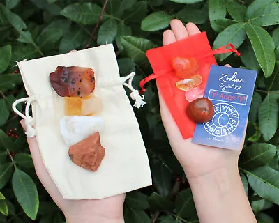 Aries Zodiac Crystal Kit 4 Birthstones In An Organza Pouch Rough Or Tumble! • $9.95