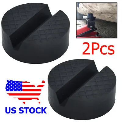 2x Rubber Jack Pad Disk For Jacking Stands Slotted Rail Floor Car Lift Adapter • $9.98