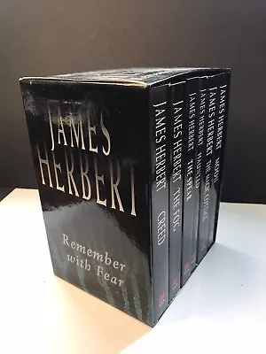 James Herbert Boxed Set REMEMBER WITH FEAR Horror Box Set Creed The Fog Moon • £7.50