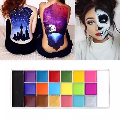 Face Body Paint Oil Palette Professional Flash Non Toxic Safe Tattoo Halloween • £14.06