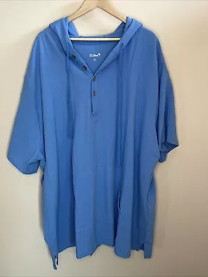 KS Island Blue Cotton Short Sleeved Pullover Mens Shirt 5XL • $30