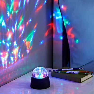 £10.52 • Buy Crystal Star Ball Flashing Colour Led Spinnig Party Disco Light Battery Power