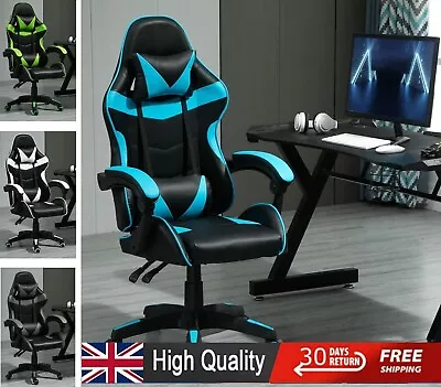 Luxury Executive Racing Gaming Office Chair Gas Lift Swivel Computer Desk Chairs • £19.99