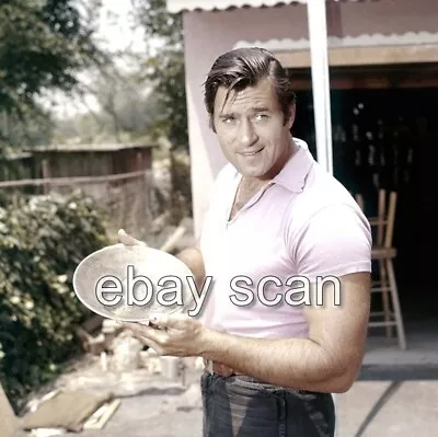 CLINT WALKER OF CHEYENNE  Pink Shirt At Home   8X10 PHOTO  7u • $14.99