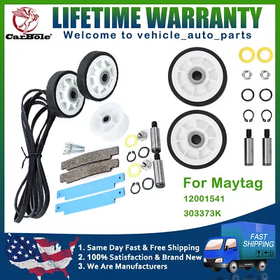 Dryer Maintenance Kit Compatible With Maytag 306508 12001541 Belt Roller 303373K • $15.76