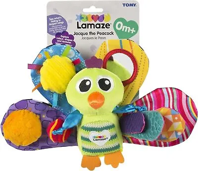 LAMAZE Jacques The Peacock Clip On Pram And Pushchair Newborn Baby Toy **NEW** • £14.99