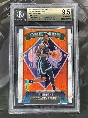 2021-22 Panini Chronicles 75th Anniversary Crusade SP /75 JA MORANT BGS 9.5 • $99