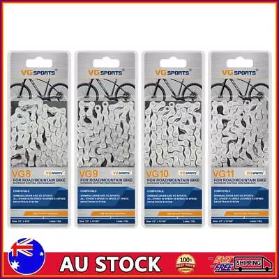 VG Sports Bicycle Chain Steel 116 Links 8/9/10/11 Speed MTB Road Bike Chains • $14.89