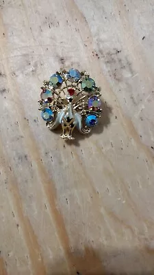 Vintage Peacock Brooch Pin • $15