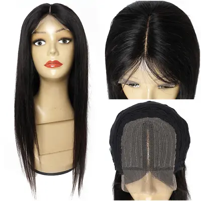 4x1 T Part Lace Wig Straight Indian Human Hair Middle Part Pre-plucked Baby Hair • $86.76