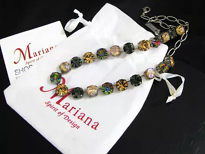 Mariana Gemstone & Art Glass Crystal Necklace • $165