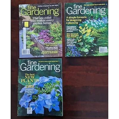 Taunton's Fine Gardening Magazine Lot Of 3 - 2019 • $12