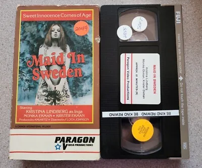 Maid In Sweden VHS Paragon Video Productions Vintage Rare HTF Kristina Lindberg • $56.99