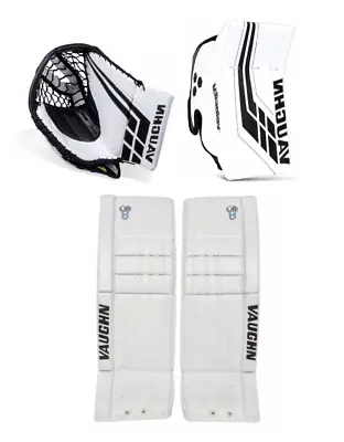 Vaughn VE8 Intermediate Goalie Set 31 +2 Leg Pads Blocker Glove White Off Hand • $699.99