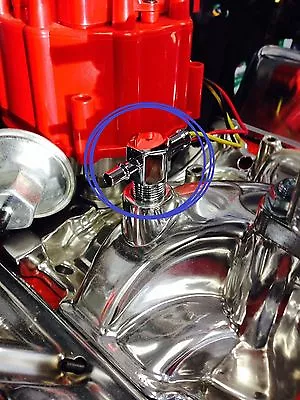 $18.95 • Buy Chevrolet Aluminum Intake Manifold Edelbrock Brake Booster Vacuum Fitting Chrome