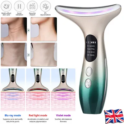 LED Microcurrent Skin Tightening Lifting Device Face Neck Facial Beauty Machine • £12.44