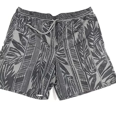 Merona Men's Board Shorts/swim Trunks 3 Pocket Mesh Lined Black/gray Xl 40/42 • $10