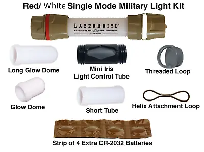 Military Lazerbrite Lb2 Battery Operated Lightstick Flashlight Red/white Light • $29.95