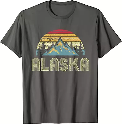 Alaska Tee - Retro Vintage Mountains Nature Hiking Unisex T-Shirt • $13.73