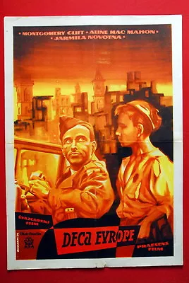 Big Lift Wwii Montgomery Clift Air Force Sergeant Swiss 1950 Exyu Movie Poster • $167.49