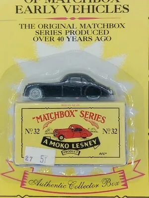 1993 Matchbox Originals Moko Lesney No. 32 Black Jaguar XK 140 - NOS #11970 • $15.19