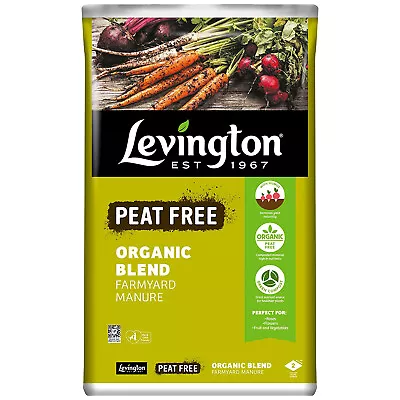 Levington Peat Free Organic Blend Farmyard Manure 50 Litres • £15.95