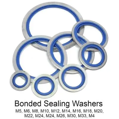 £1.98 • Buy Metric Bonded Seal Washers (Dowty Type), Bonded Sealing O-Ring - M5 To M33