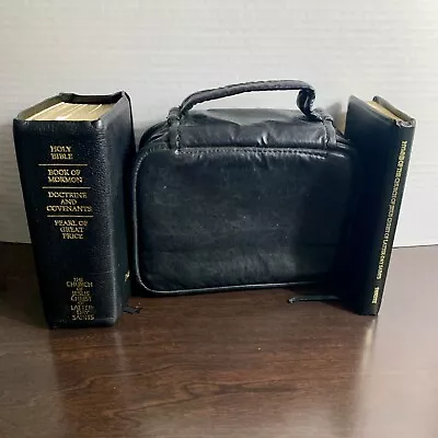 Holy Bible Book Of Mormon Doctrine Covenants Pearl Great Price W Hymns + Case • $59.95