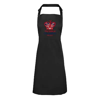 King Charles III Coronation Apron Mens Womens Union Jack Crown BBQ Chef DIY Gift • £13.99