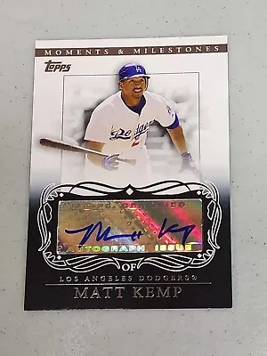 Matt Kemp Auto Los Angeles Dodgers 2007 Topps Moments And Milestones #MA-MK • $11.95