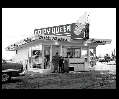 Dairy Queen Diner PHOTO Vintage Restaurant Sign Burger Joint Shakes Ice Cream • $5.48