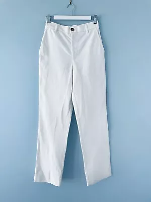 Bassike 100% Cotton Pants [Size 0] White Heavy Denim-like Twill. EXC RRP $380 • $80